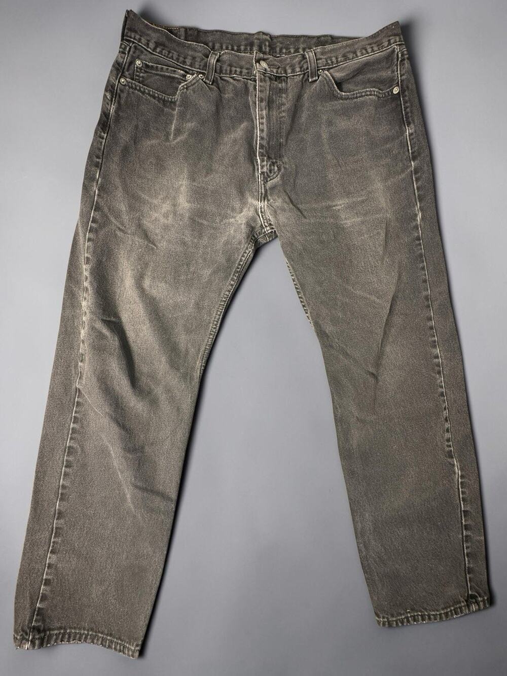 Levis 505 Jeans Mens 40x32 Black Straight Leg Denim Pants Classic Fit Zip Fly